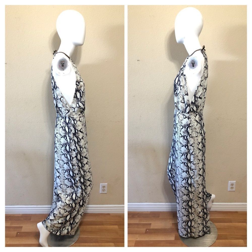 Endless Rose Python Pattern Halter Neck Jumpsuit - Picture 3 of 9